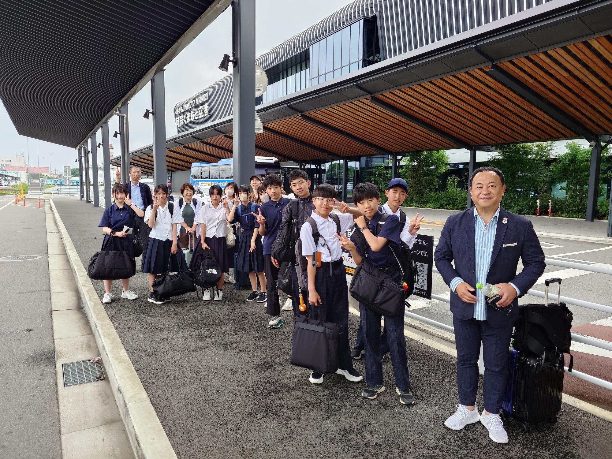 熊本空港到着