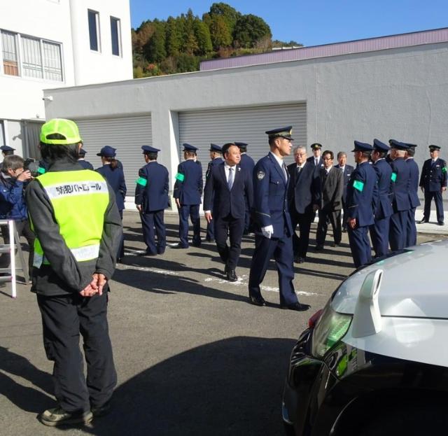 年末年始特別警戒部隊「岡城部隊」発隊式