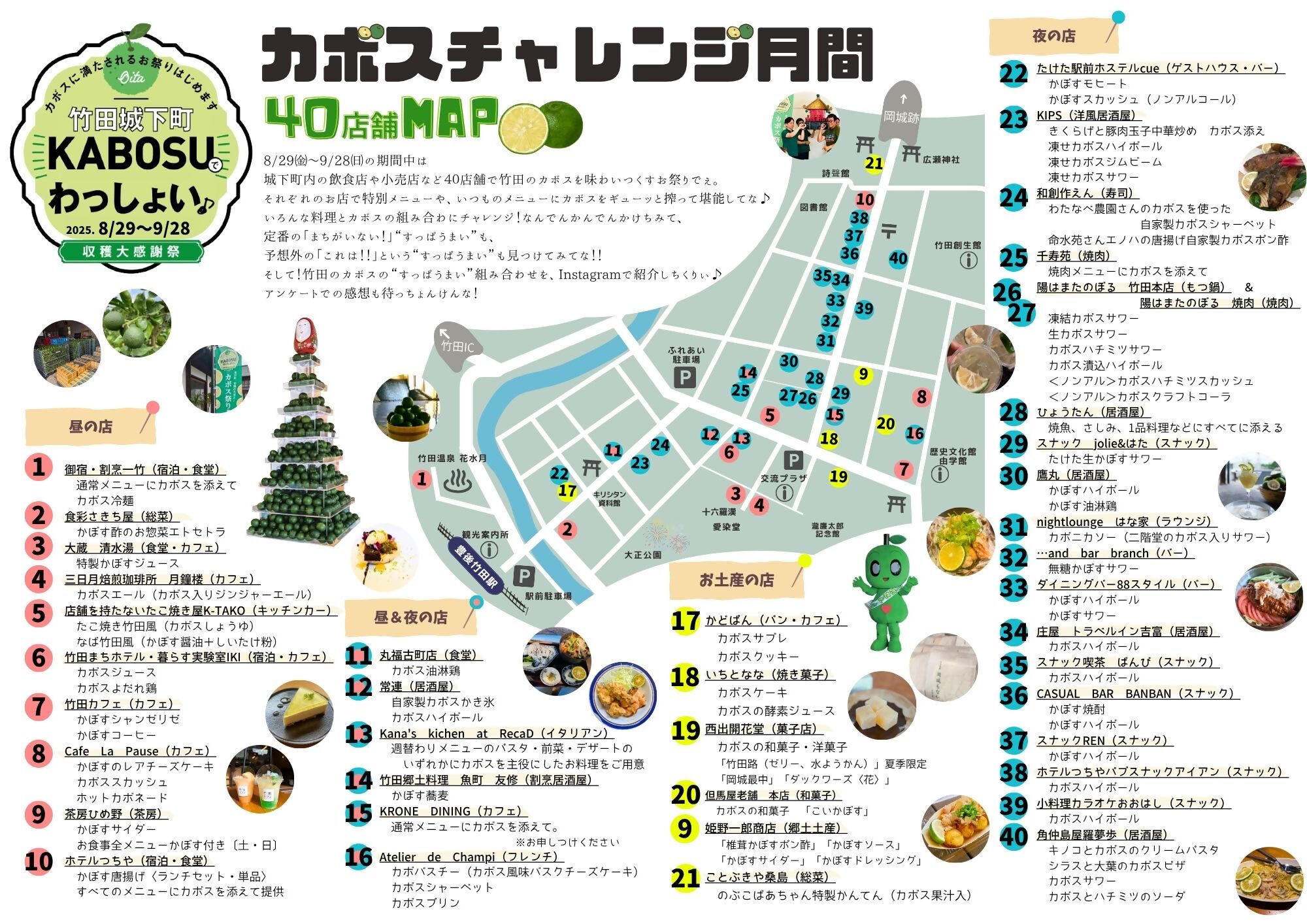 カボスチャレンジ月間・店舗MAP