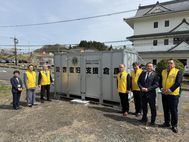 災害復旧支援倉庫にて