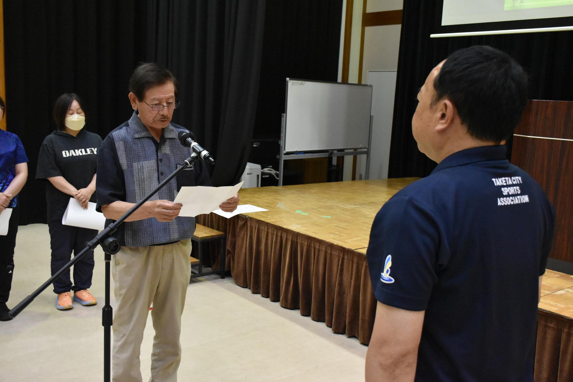 勲功賞謝辞：受賞者代表 後藤 孝治 選手（ゲートボール競技）