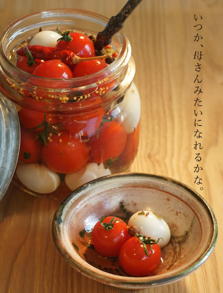 竹田ミニトマトとうずら卵のピクルス写真